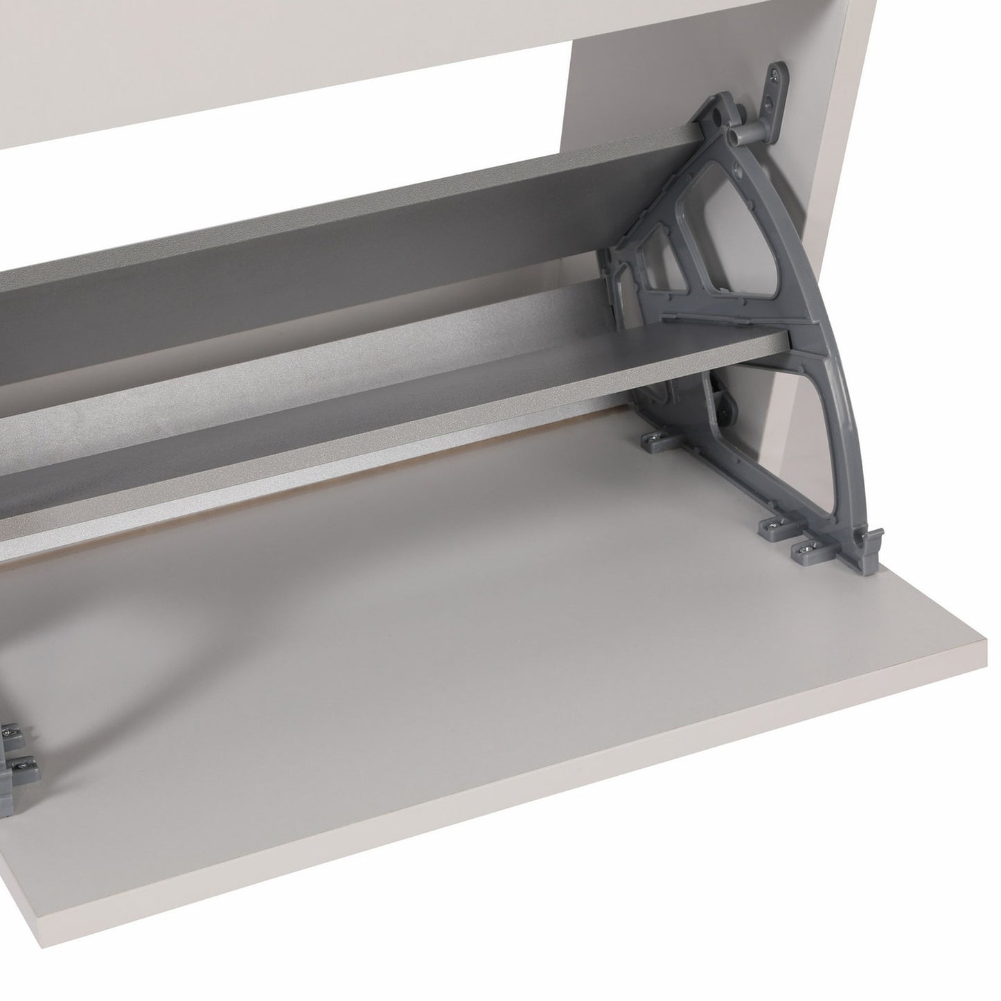 Zapatero,100% Tablero De Aglomerado Rechapado En Melamina, Color Blanco