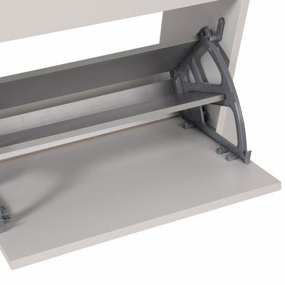 Zapatero,100% Tablero De Aglomerado Rechapado En Melamina, Color Blanco