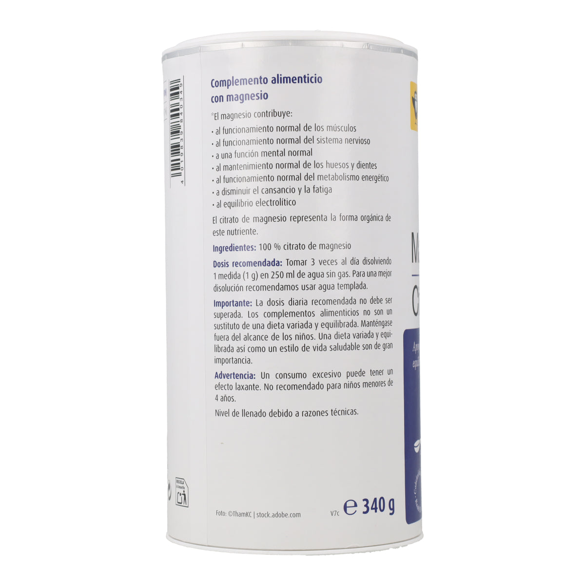 Pó de Citrato de Magnésio Raab 340 g