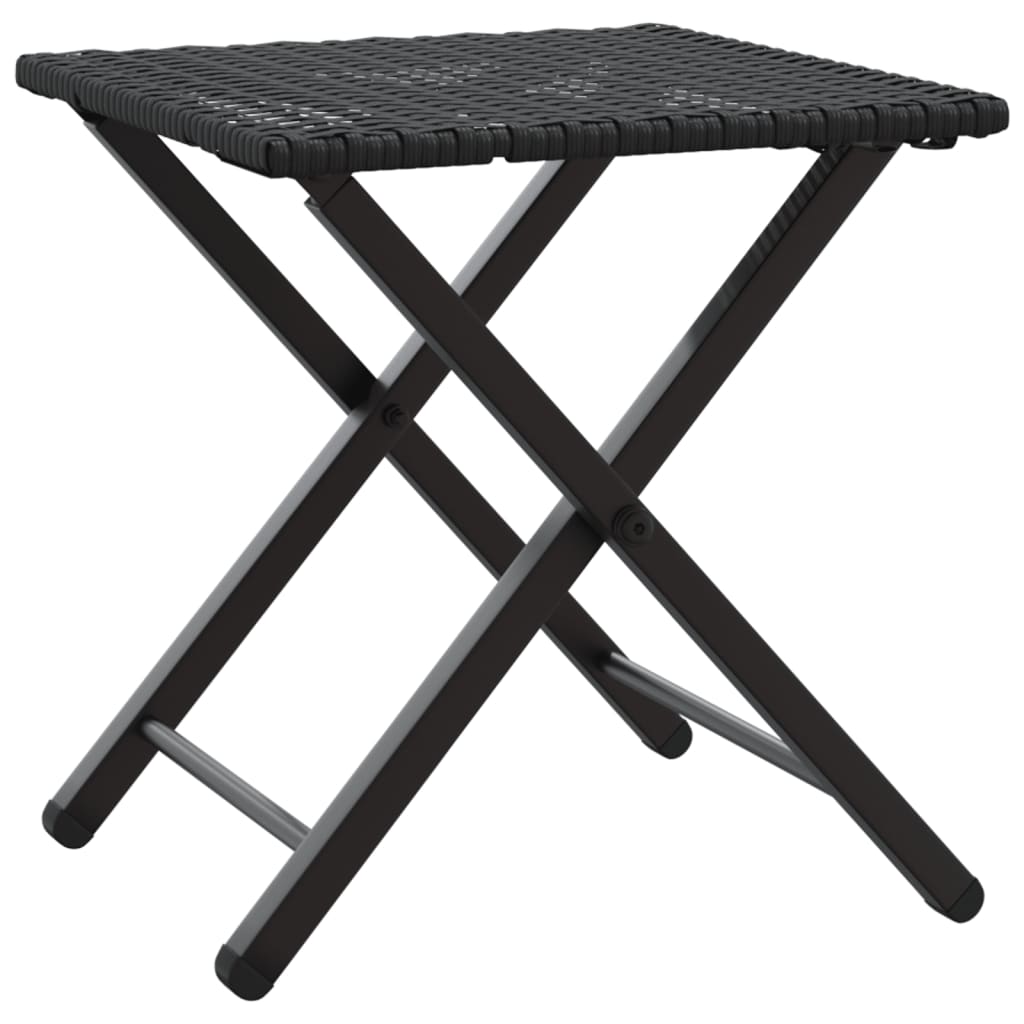 Juego De Comedor De Jardín Plegable 5 Piezas Ratán Pe Negro / Vetonek_0