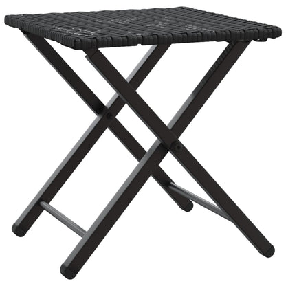 Juego De Comedor De Jardín Plegable 5 Piezas Ratán Pe Negro / Vetonek_0