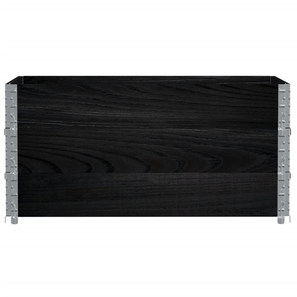 Jardinera De Madera Maciza De Pino Negra 120x80 Cm_2