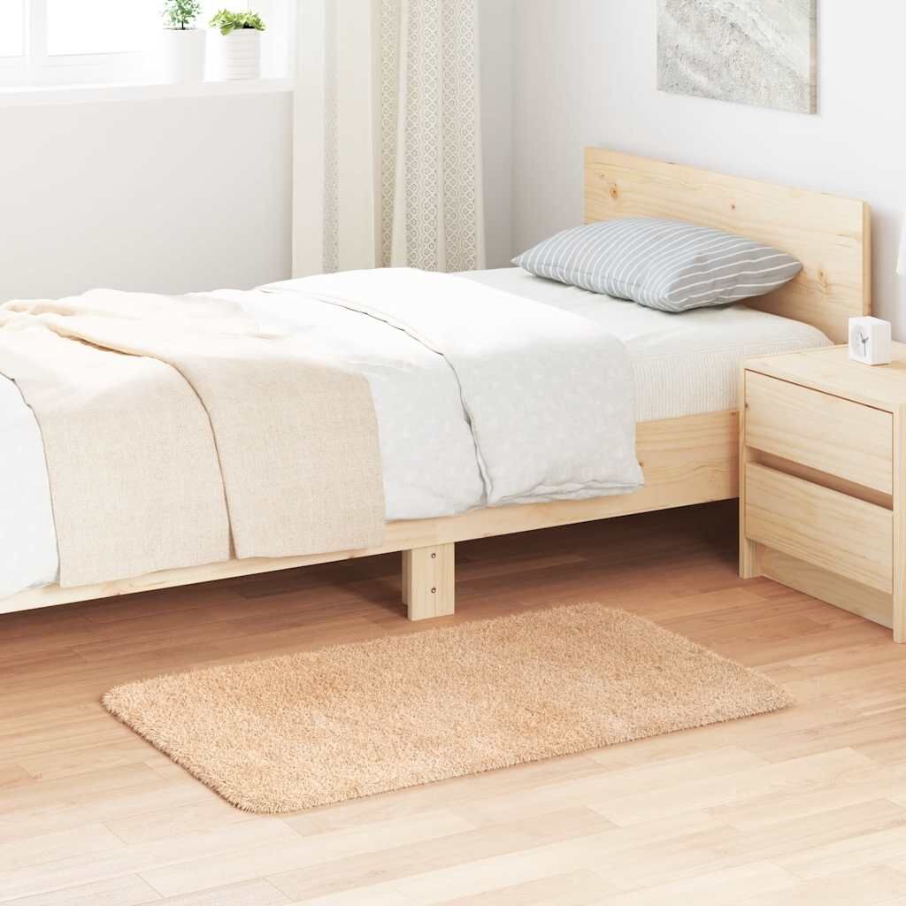 Vidaxl Alfombra De Pelo Largo Navarra Beige 60x100 Cm Poliéster_1