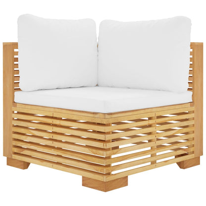 Vidaxl Juego Muebles De Jardín 12 Piezas Y Cojines Madera Maciza Teca_5