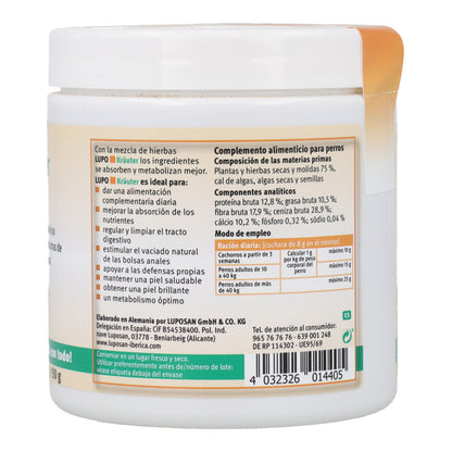 Lupo Kräuter Multivitamínico 100% Natural en polvo para Perros Polvo 150 g