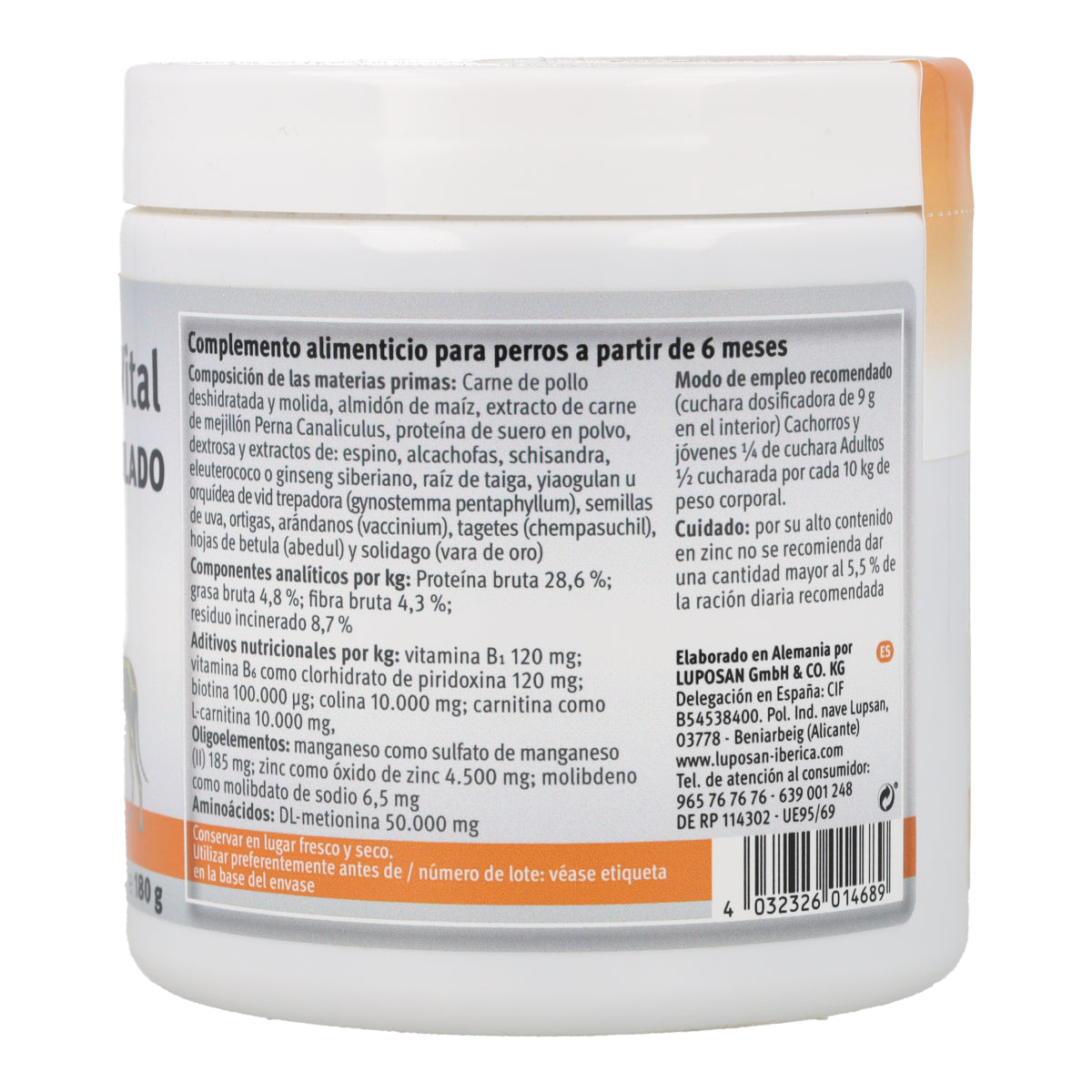 Lupo Cox Vital Pellet 180 g Complemento Natural Revitalizante para Perros