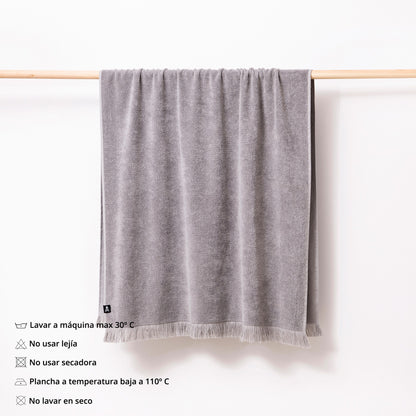 Toalla Hamman 80x165cm 100%algodón 380gsm Gris Claro Scalpers Home_3