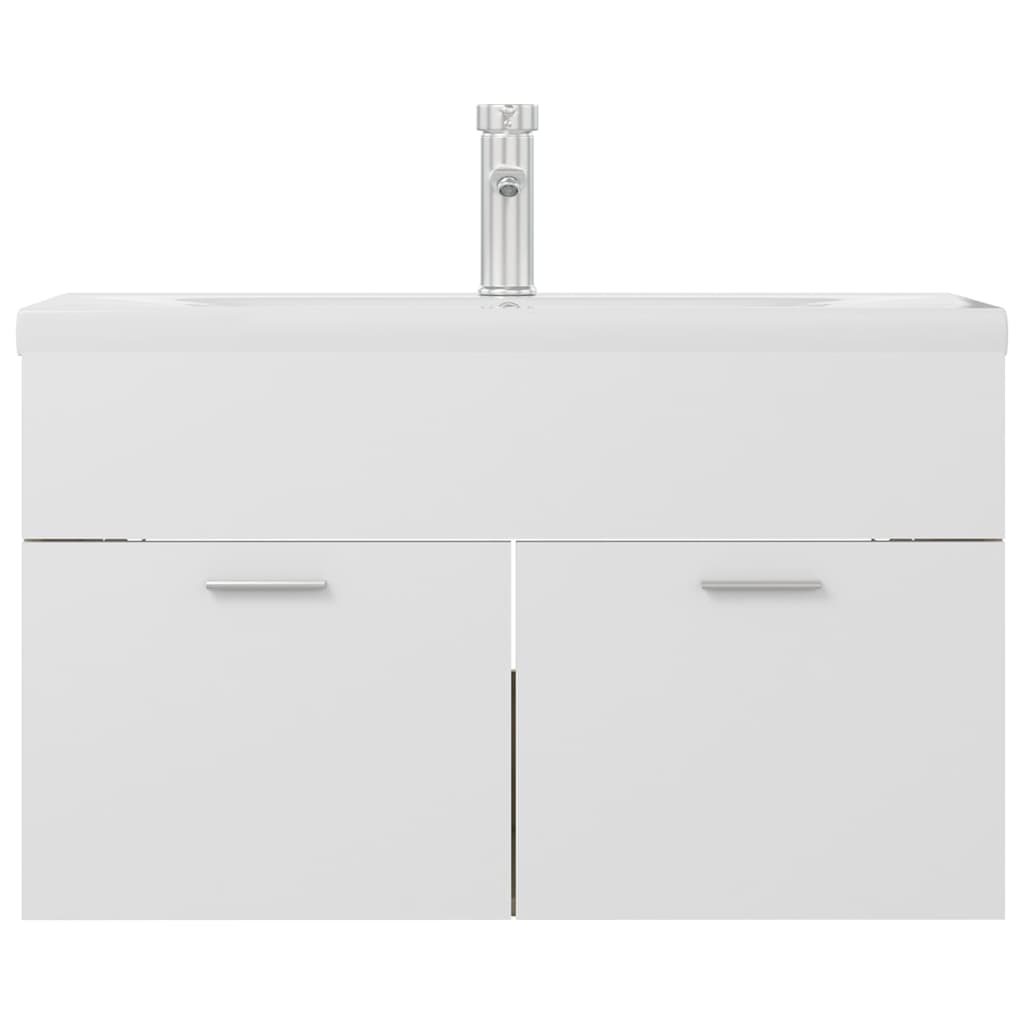 Mueble Con Lavabo Madera De Ingeniería Blanco Y Roble Sonoma_2
