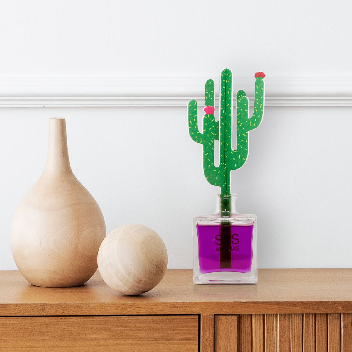 Difusor de Varillas Cactus Lavanda 90 ml | Aroma Floral Relajante | Mikado Decorativo | Ambiente Calmante_1