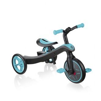 Triciclo descapotável Trike Explorer 2 em 1 turquesa 