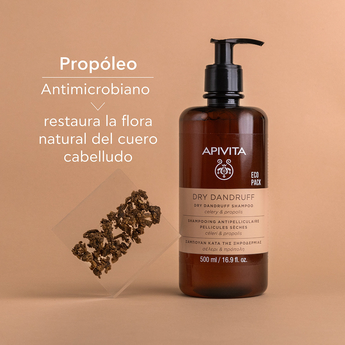 Ecopack Champô Anticaspa com Aipo e Própolis, APIVITA, 500 ml