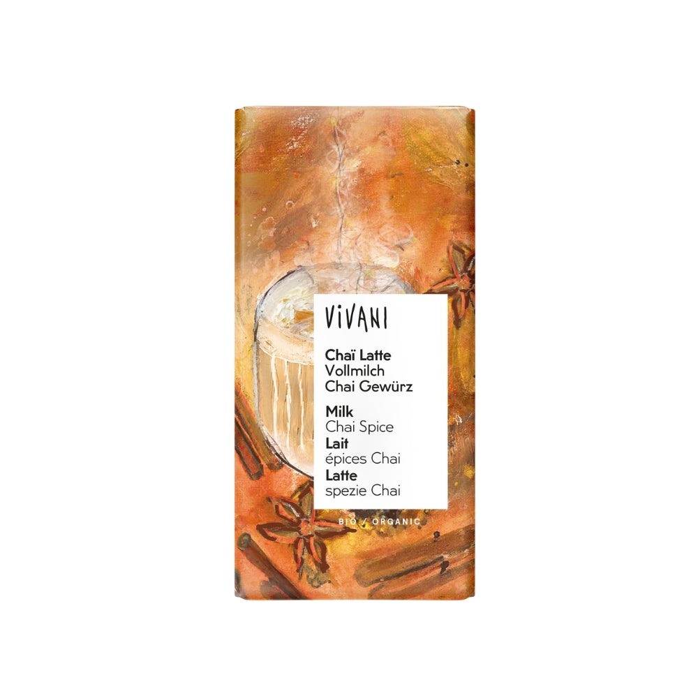Chocolate con leche con especias Chai Vivani BIO 80g