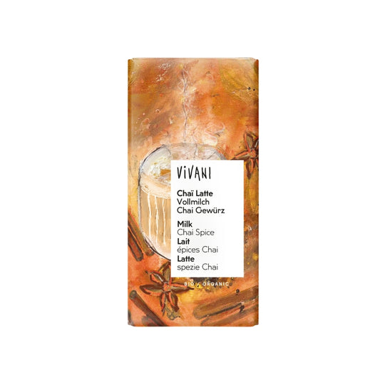 Chocolate con leche con especias Chai Vivani BIO 80g