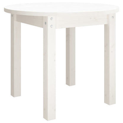 Mesa De Centro De Madera Maciza De Pino Blanco Ø 55x45 Cm_0