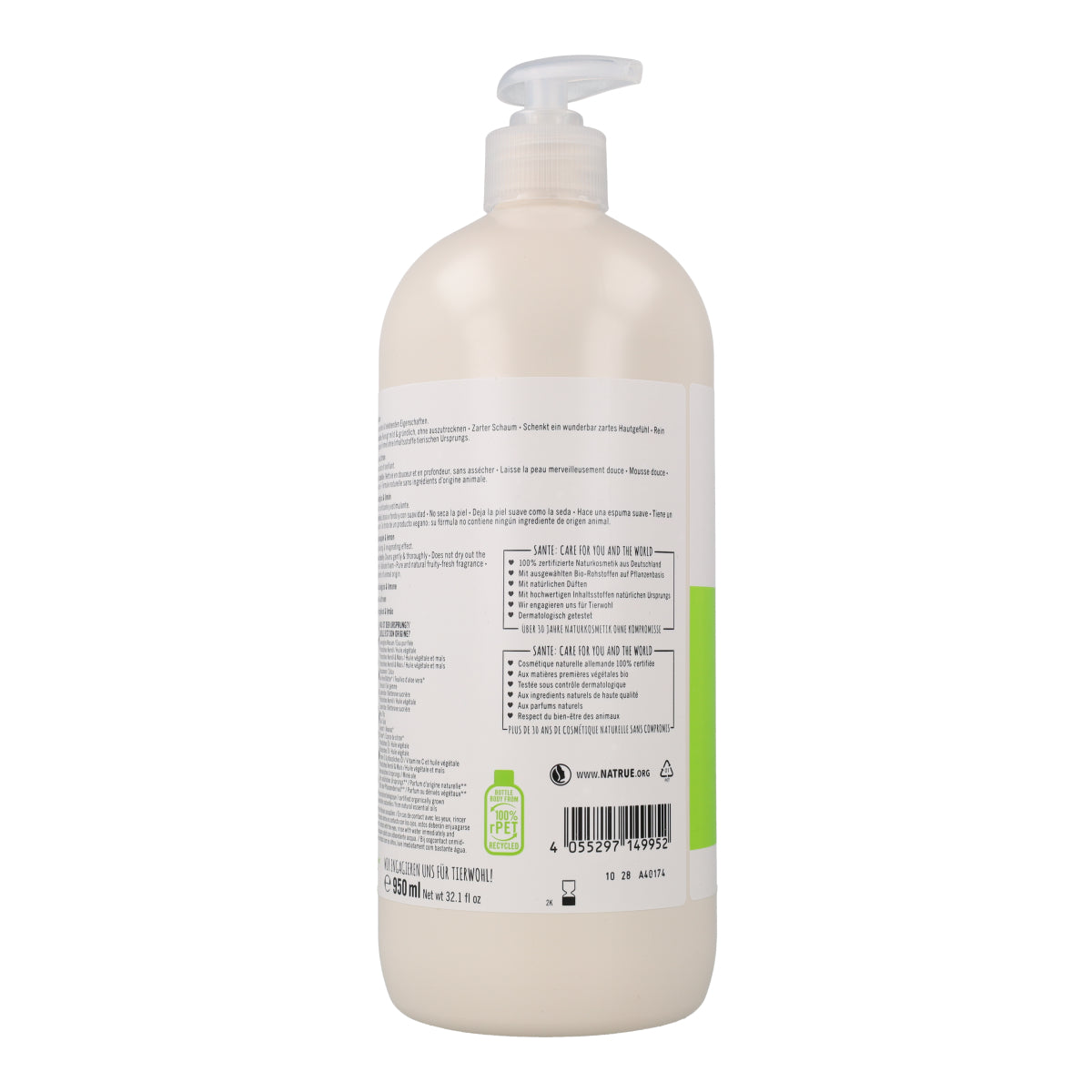 Gel de banho biológico de ananás e limão Sante 950 ml