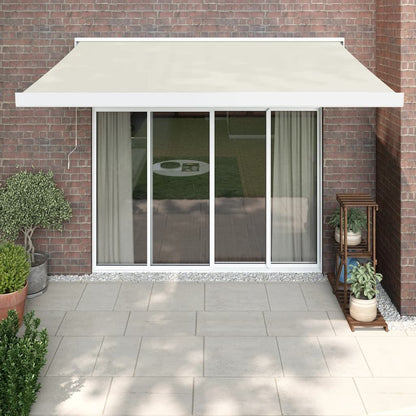 Vidaxl Toldo Retráctil Aluminio Y Tela Color Crema 3x2,5 M_1