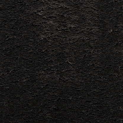 Alfombra De Pelo Corto Suave Lavable Huarte Negro 200x280 Cm / Vetonek_5
