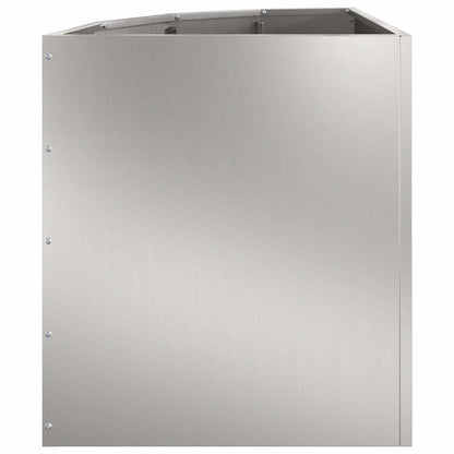 Macetero De Esquina Plateado 45 X 45 X 50 Cm Acero Galvanizado_5