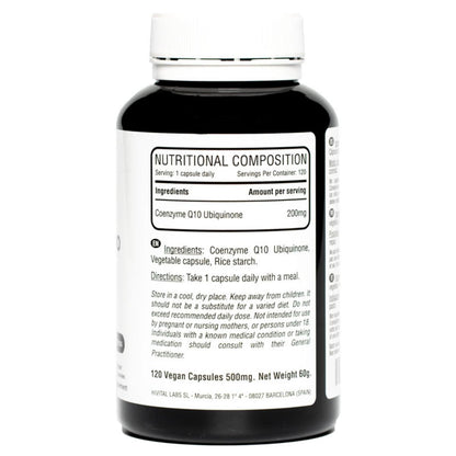 Coenzima Q10 200 mg 120 cápsulas vegan Hivital