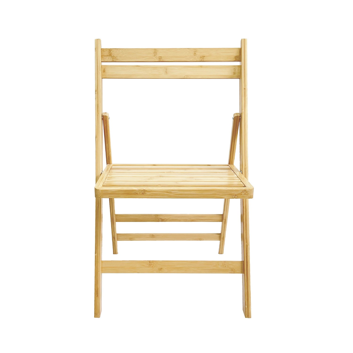 Pack 4 Sillas Plegables De Madera De Bambú 42.5x47.5x79cm O91_1