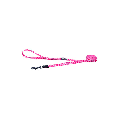 Correa Para Perro, Modelo Fusion De Rogz, Estampado Huellas Rosas. Talla Xl (39-64kg)_0