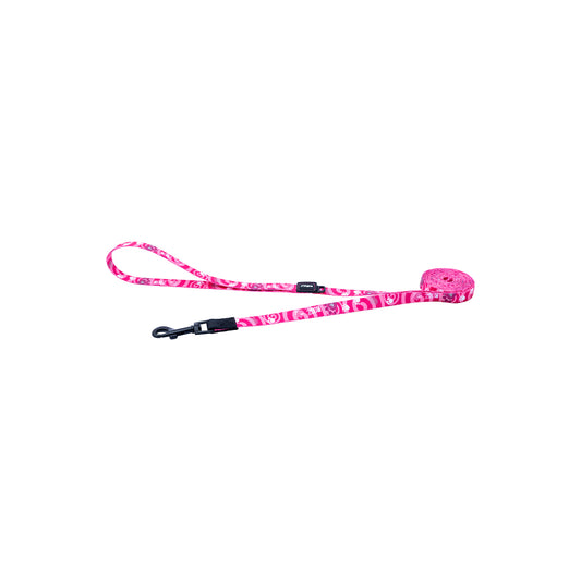 Correa Para Perro, Modelo Fusion De Rogz, Estampado Huellas Rosas. Talla Xl (39-64kg)_0