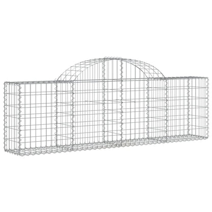 Cestas De Gaviones 5 Uds Forma De Arco Hierro 200x30x60/80 Cm_2