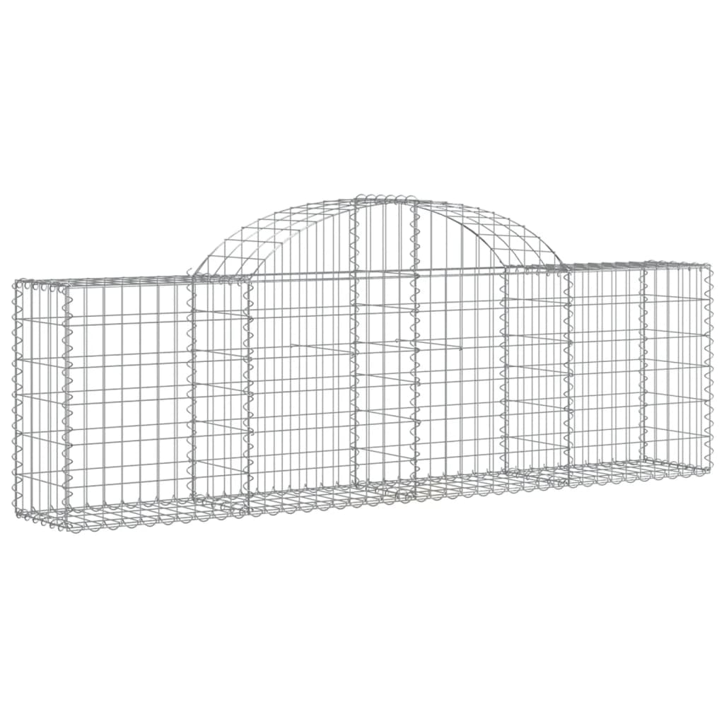 Cestas De Gaviones 14 Uds Forma De Arco Hierro 200x30x60/80 Cm_2
