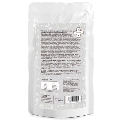 Comida húmida para gatos Caça ao dia Barf (Coelho) Puromenu 100 g