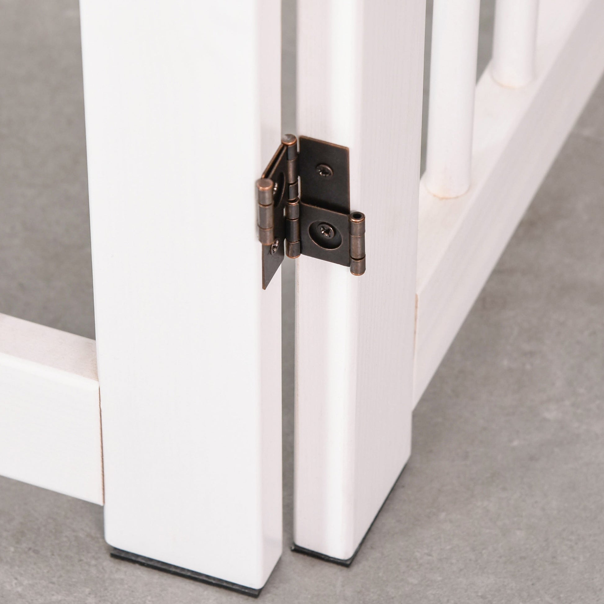 Pawhut Barrera Para Perros Plegable De 4 Paneles Con Puerta 220x36x91 Cm Blanco_3