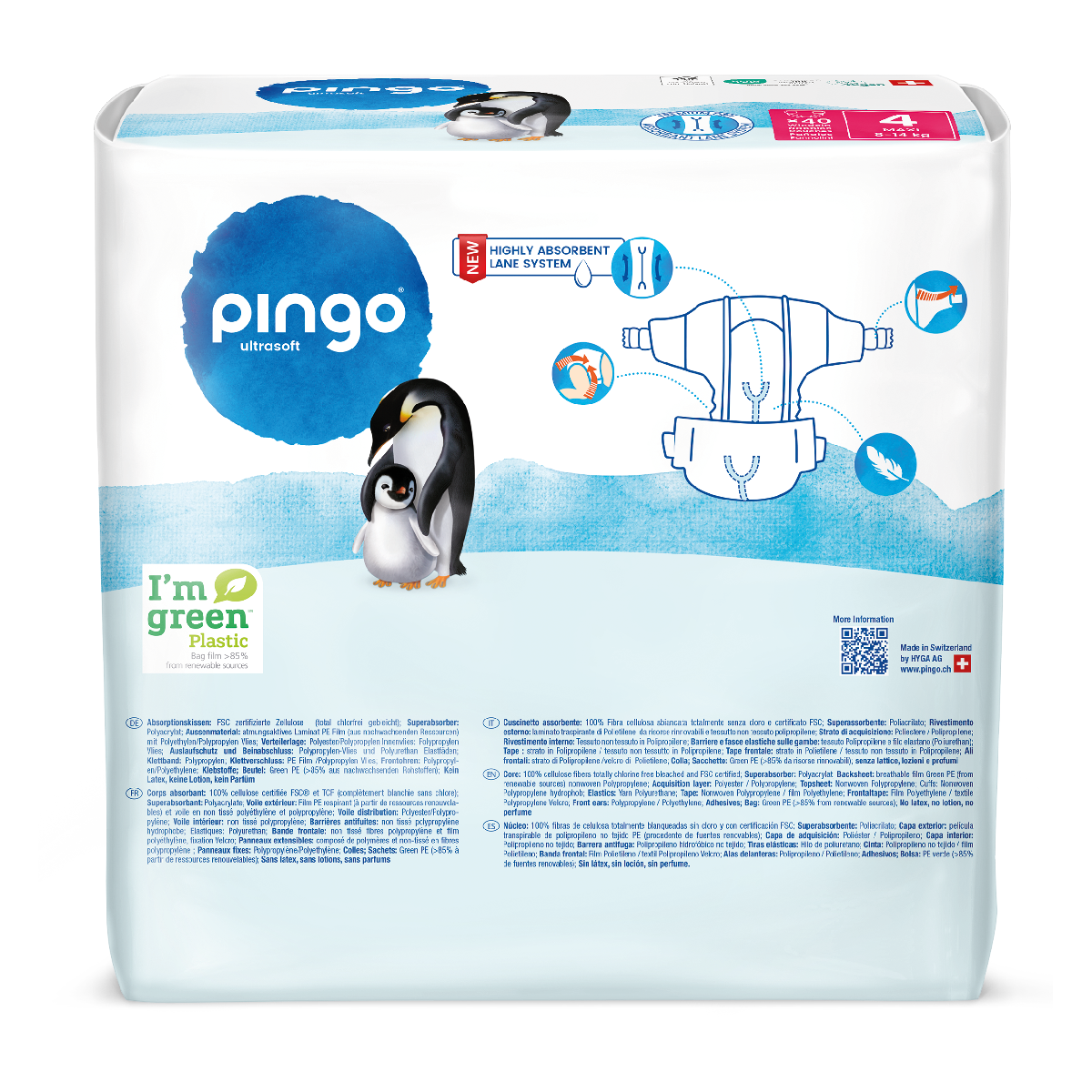 Fraldas T4 (7-18kg) Pingo 40 Unidades