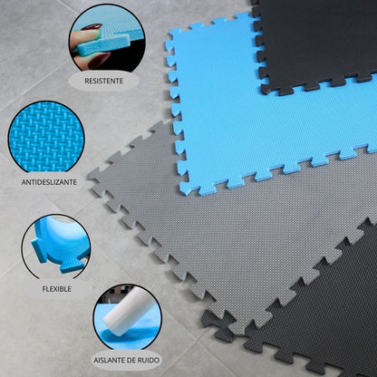 Jowy Tatami Puzzle 1cm 60x60cm – Pack 4 Uds (t60-4) Azul_3