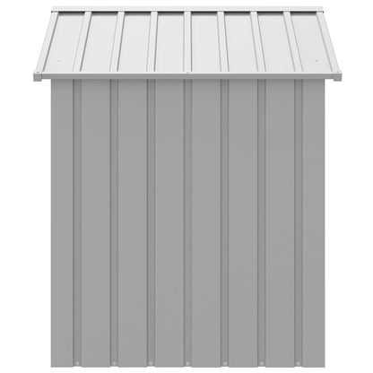 Caseta Perros Tejado Acero Galvanizado Gris Claro 117x103x123cm_3