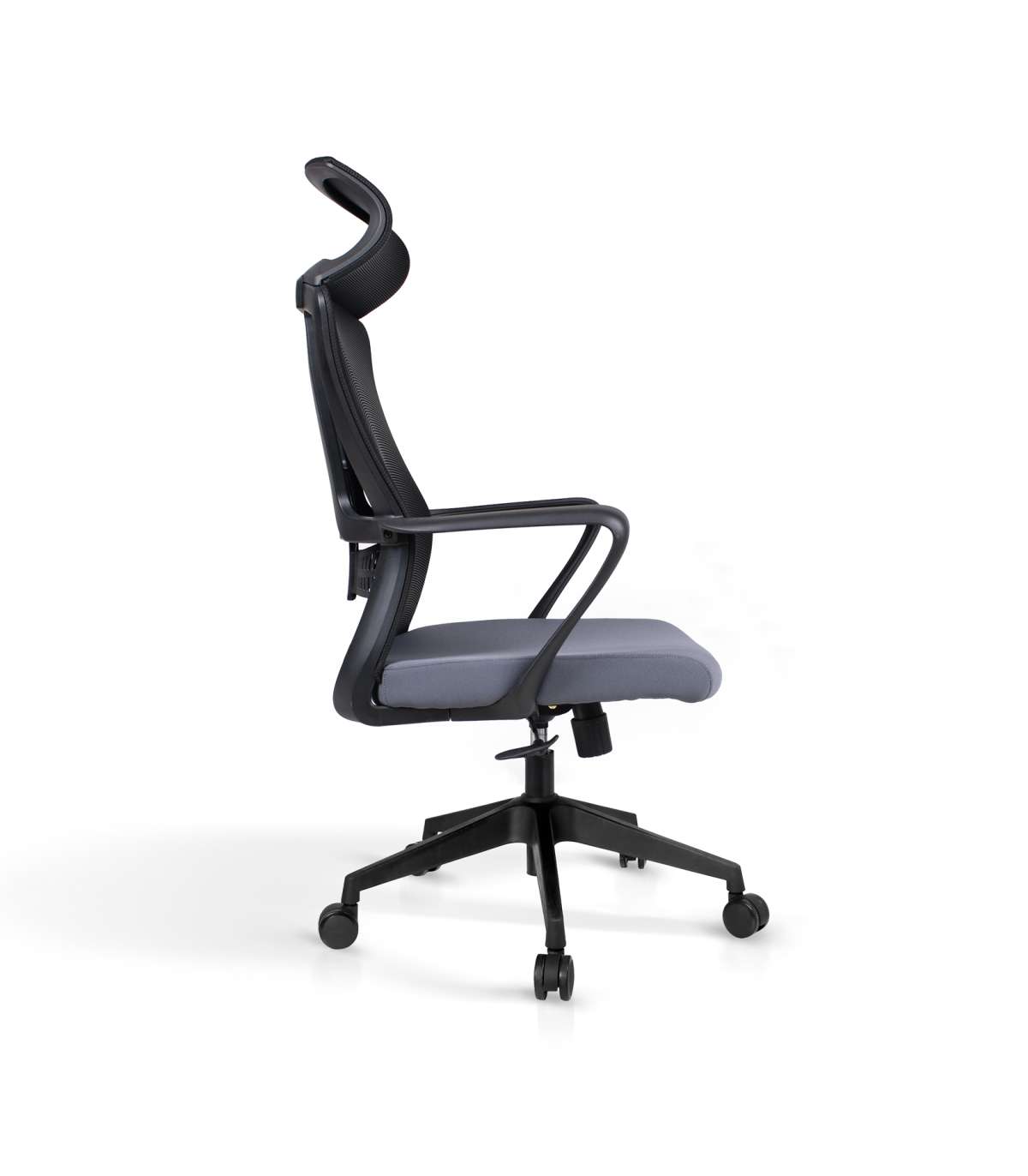 Silla Despacho Giratoria Elevable Con Reposacabezas Acabado Negro/gris, 63cm(ancho) 118/12_5