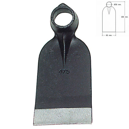 Azada Forjada Sin Mango 207/ 450 Gramos_0