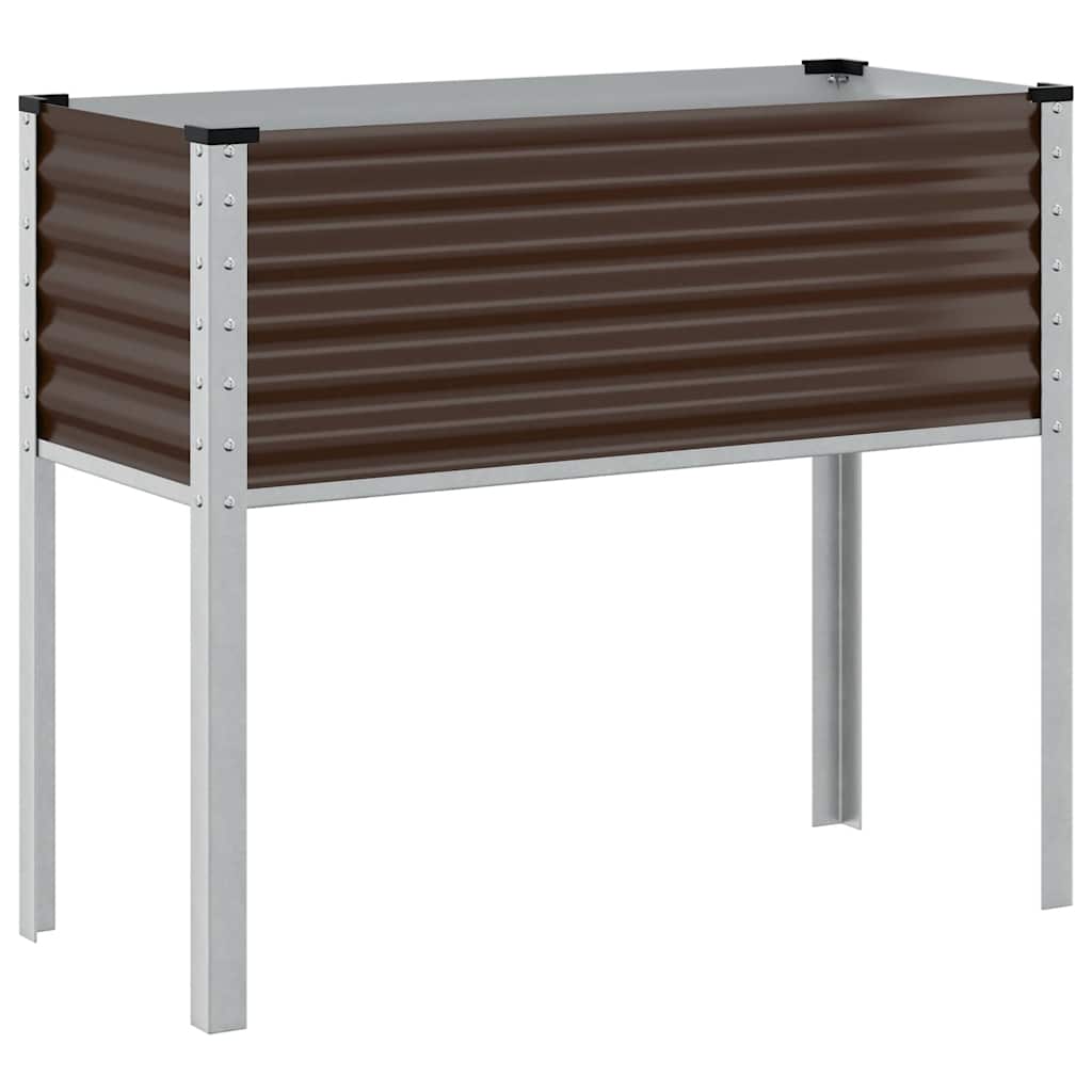Jardinera De Acero Marrón 100x45x90 Cm_5