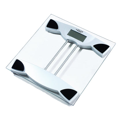 Báscula De Baño Digital Cristal Templado, Alta Medición 150 Kg  100 G, Apagado Automático Adler Ad 8124 Transparente_0