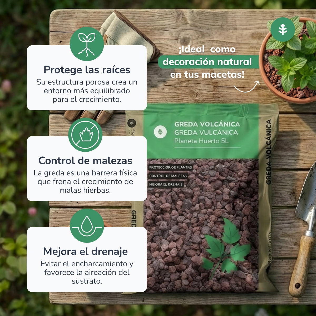 Argila Vulcânica Planeta Huerto 5 Litros