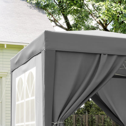 Outsunny Carpa Plegable 2x2m Pop-up Con 4 Paredes Y Bolsa De Transporte Gris_3