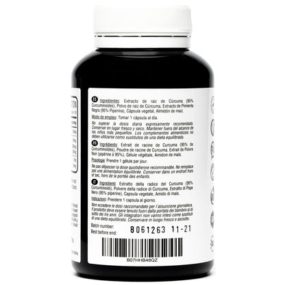 Cúrcuma 6000 mg com Pimenta Hivital 120 Cápsulas Vegan 