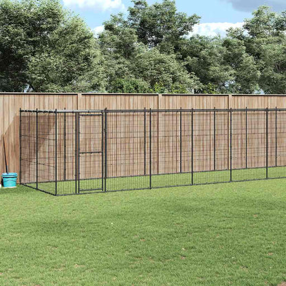 Perrera De Exterior De Acero Con Techo 26,62 M²_1