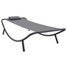Vidaxl Tumbona De Acero Gris 200x90 Cm