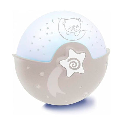 Infantino Luz Evolutiva Nocturna, Clip Para Cuna, Proyector De Estrella Y Luz De Mesa Con Melodías Y Sonidos, Gris_0