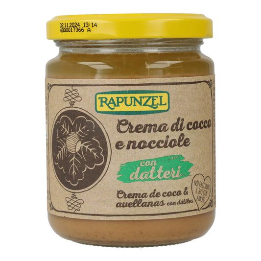 Creme Biológico de Coco, Avelã e Tâmara Rapunzel 250g