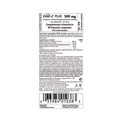 Ester C mais Vitamina C, 50 cápsulas vegetais de 500 mg