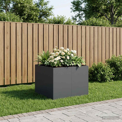 Macetero De Jardín Gris Antracita 80 X 80 X 60 Cm_1