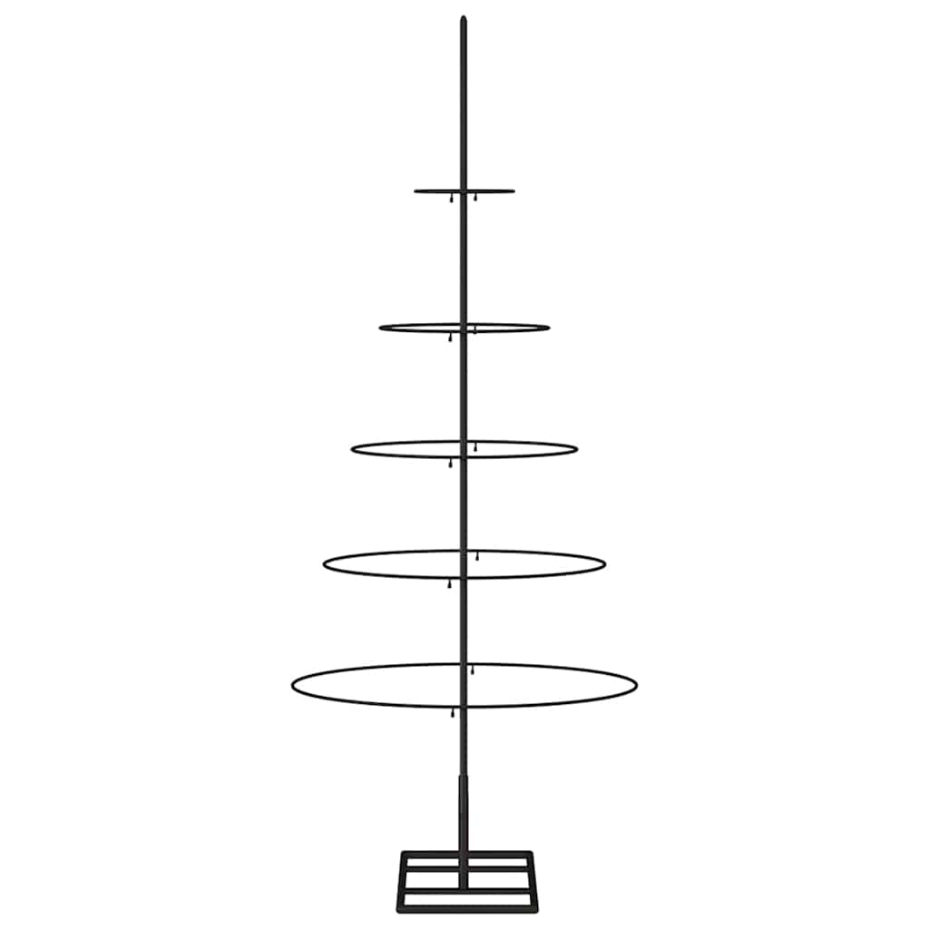 Vidaxl Árbol De Navidad Para Decoración Metal Negro 125 Cm_3