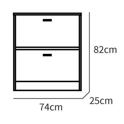 Zapatero Entrada Recibidor, Mueble Auxiliar Estrecho Zapatos, 2 Puertas, Madera 82x74x25 Cm, Briebe, Nova, Madera_4