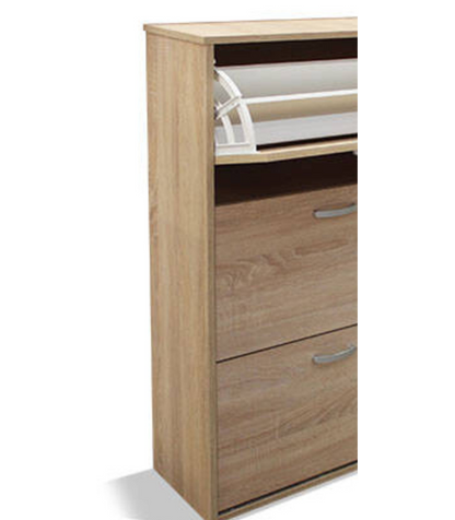 Mueble Zapatero Eco De 3 Puertas Acabado Roble Cambrian, 60 Cm(ancho) 107 Cm(altura) 25 Cm_3