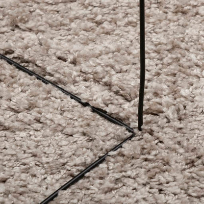 Alfombra Peluda De Pelo Largo Moderna Pamplona Beige Ø 280 Cm / Vetonek_4